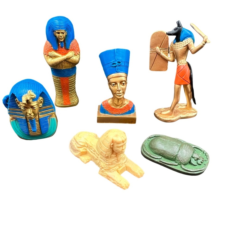 Safari Ltd Ancient Egypt Figurines Lot Tutankhamun Nefertiti Anubis Sphinx